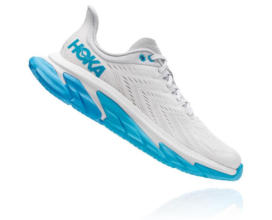 Tenis Hoka One One Masculino Branco/Azuis - Clifton Edge - 390-IWMEZT